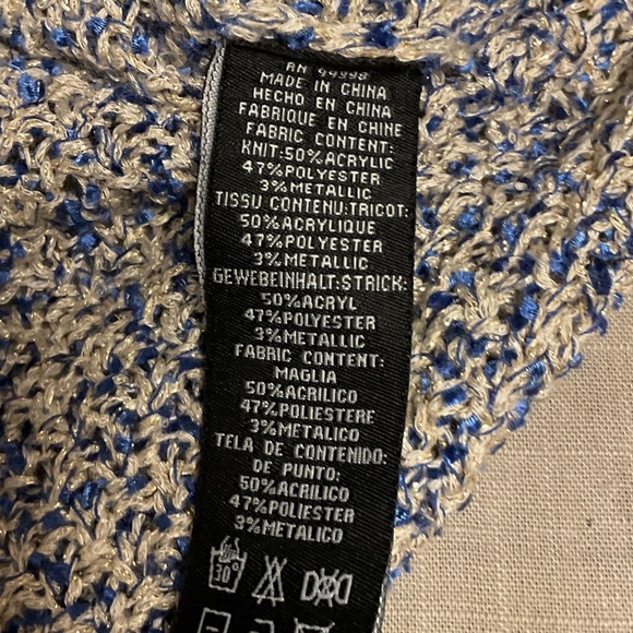 Peck & Peck Textured Blue Sweater - Picture 7 of 8